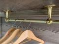 Unlacquered Brass Closet Rod