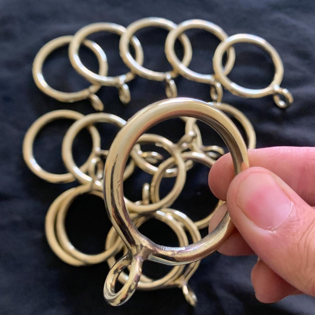 Solid Brass Curtain Rod Rings