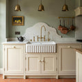 Solid Brass Unlacquered Brass 3 Hole bridge Faucet With Sprayer, Antique Kitchen Faucets