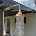 Unlacquered solid copper shower head, shower head, copper shower head, outdoor shower head, outdoor copper shower head, 