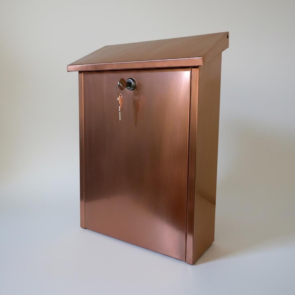 Large copper mailbox