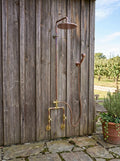 Unlacquered Solid Copper Outdoor System Shower with Handheld