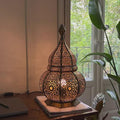 Moroccan Lantern: Golden Light Arab Lamp, Home Decor (15 Inches)