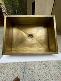 Unlacquered Brass Kitchen Sink: Timeless Elegance, Undermount Single Basin in Various Sizes - Upgrade Your Kitchen with 