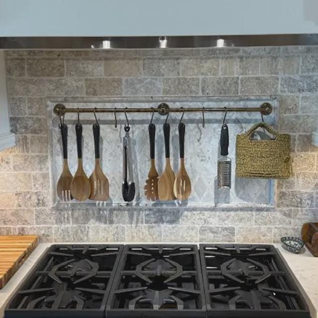 Brass Kitchen Utensil Rail with S Hooks, Wall Mounted Pot Rack, Antique Brass Towel Bar, Sliding Hook Hanging Organizer,