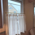 Brass Cafe Curtain Rod with Rings, Small Window Curtain Pole, Unlacquered Brass Drapery Hardware, Inside Mount Kitchen C