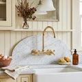 Wall-Mounted Unlacquered Brass Faucet