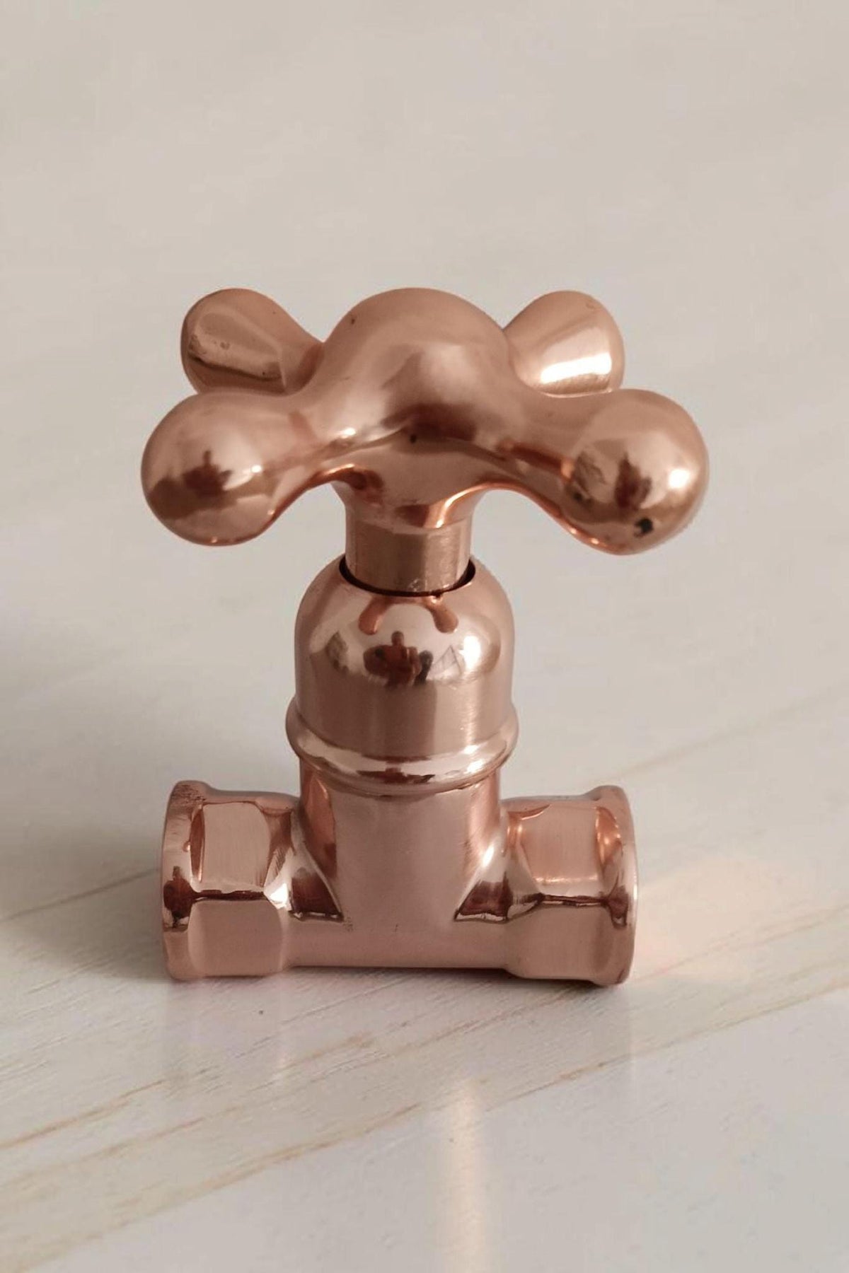 Handmade Solid Brass Faucet Handle : Cross Handle, US Plumbing (1/2 inch)