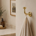 Solid Brass Robe Hook Set, Heavy Duty Wall Mount