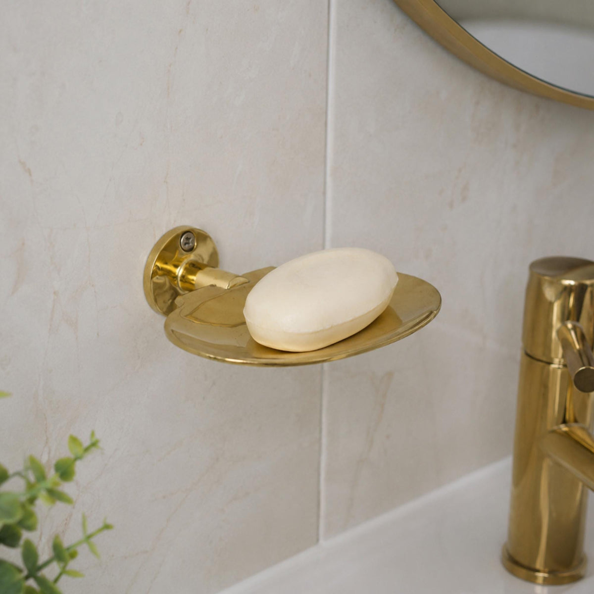 Handcrafted Solid Brass Wall-Mounted Soap Holder