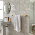 Unlacquered Brass Towel Bar, Solid Brass Bathroom Towel Holder, Handmade Wall Mounted Towel Rack, Modern Vintage Bathroo