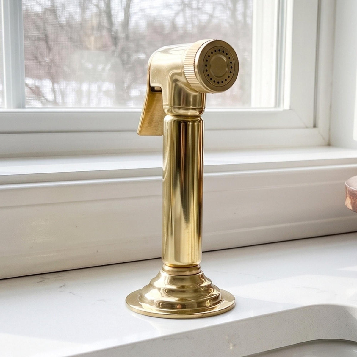 Unlacquered Brass Kitchen Side Sprayer