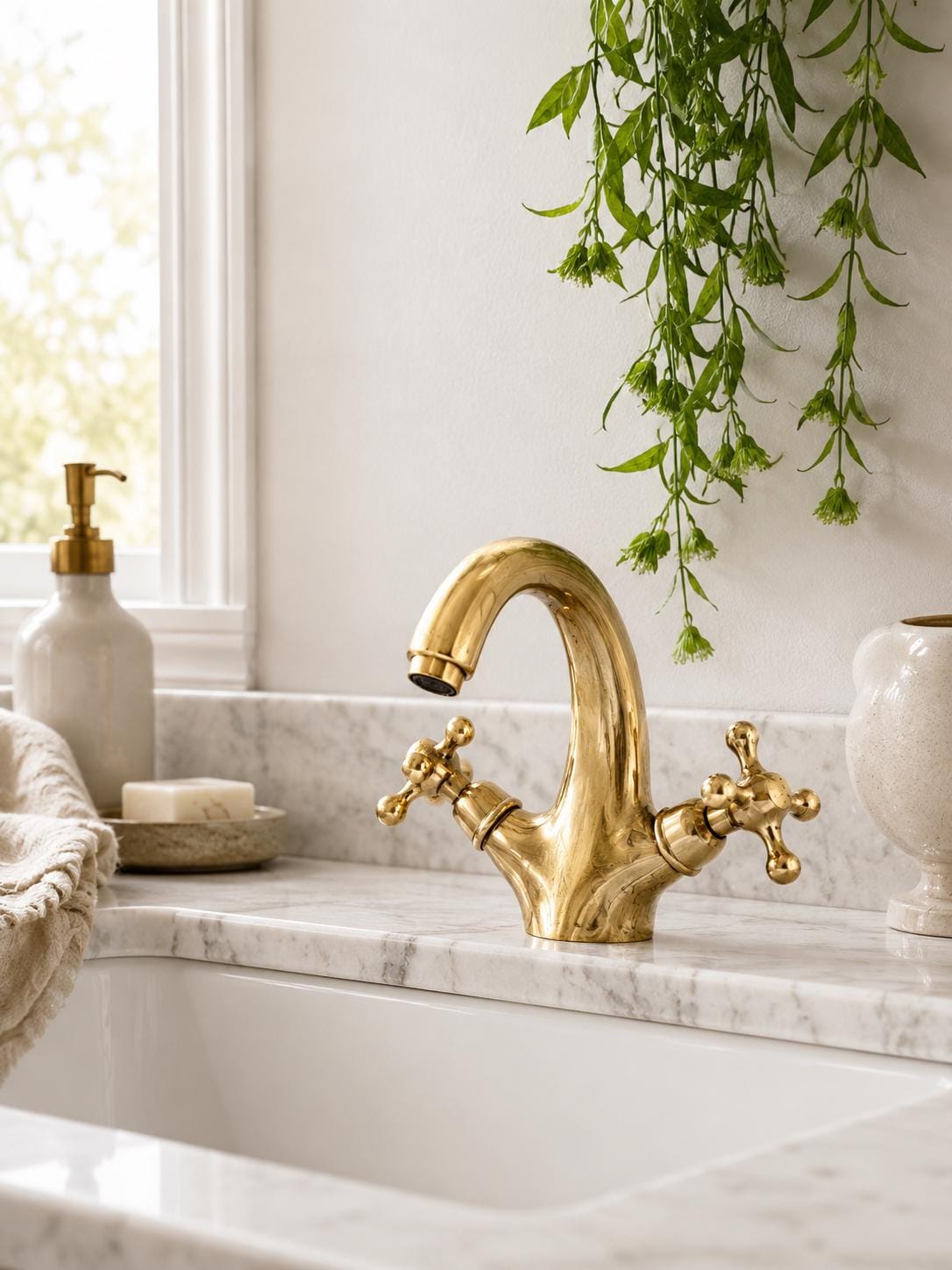 Moroccan faucet Brass Bathroom Sink - Moroccan Handmade Brass Faucet - brass faucet valve included - Brass Faucet - Trad
