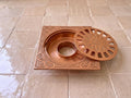 Handmade Copper Floor Drain, Vintage Copper Shower Drain with Removable Cover