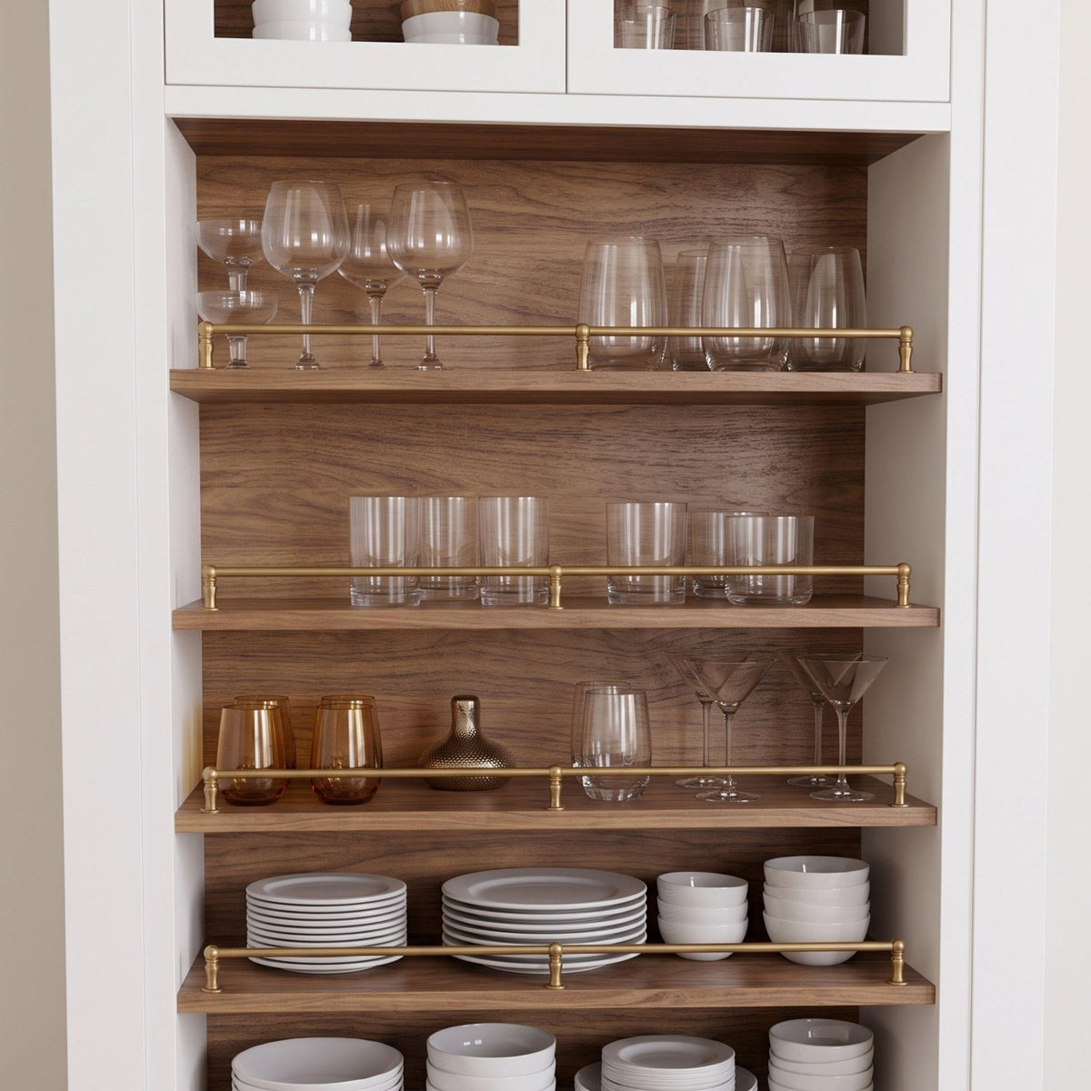 Unlacquered Brass Gallery Railing, Vintage Style Shelf Guard, Antique Desk Tipping Rail, Custom Shelving