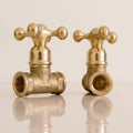 Brass Gate Valve, Cross Handle Shut Off, US Plumbing (1/2 inch)