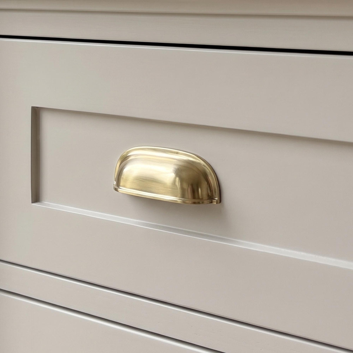 Unlacquered Brass Cup Pull Handles