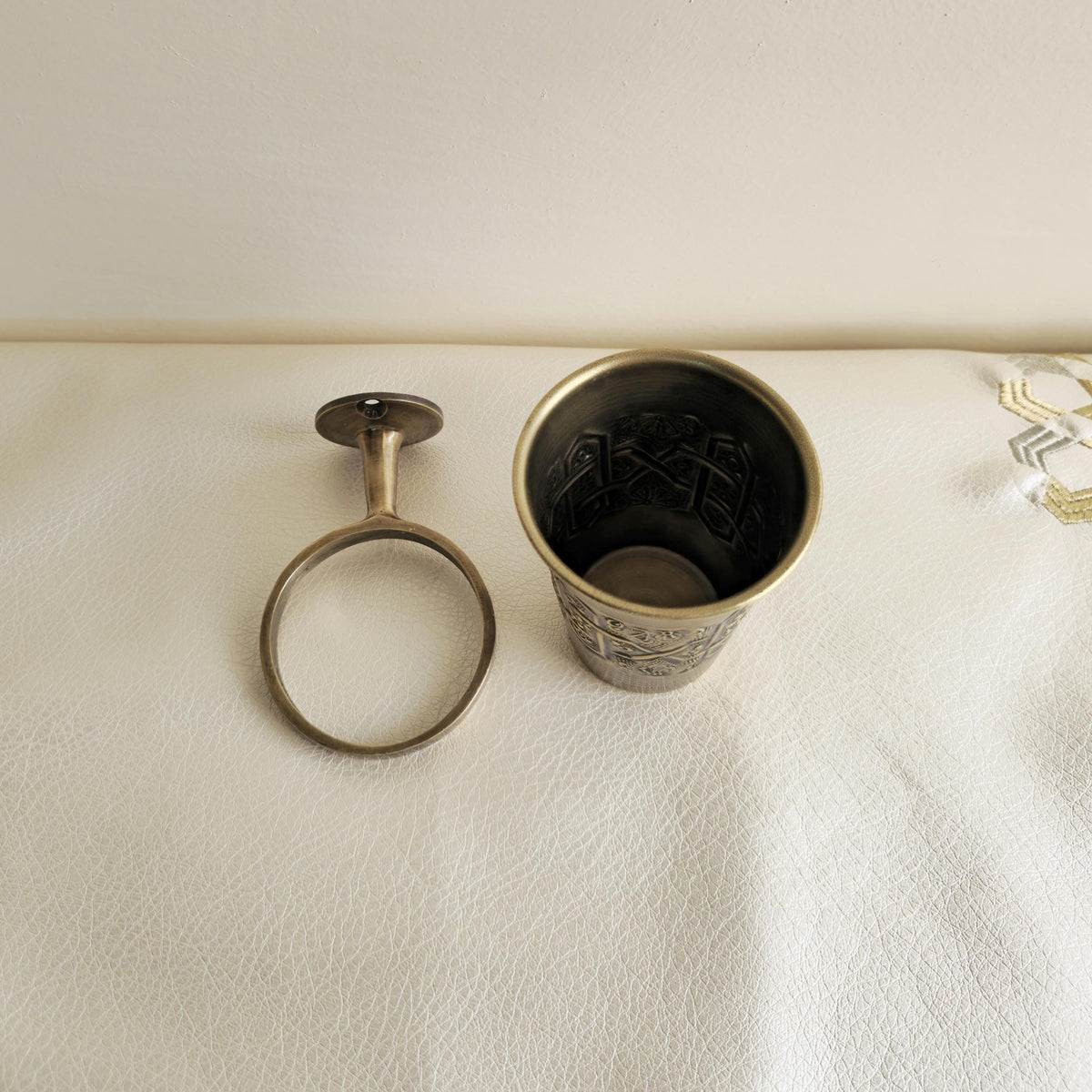 Antique Brass Toothbrush Holder