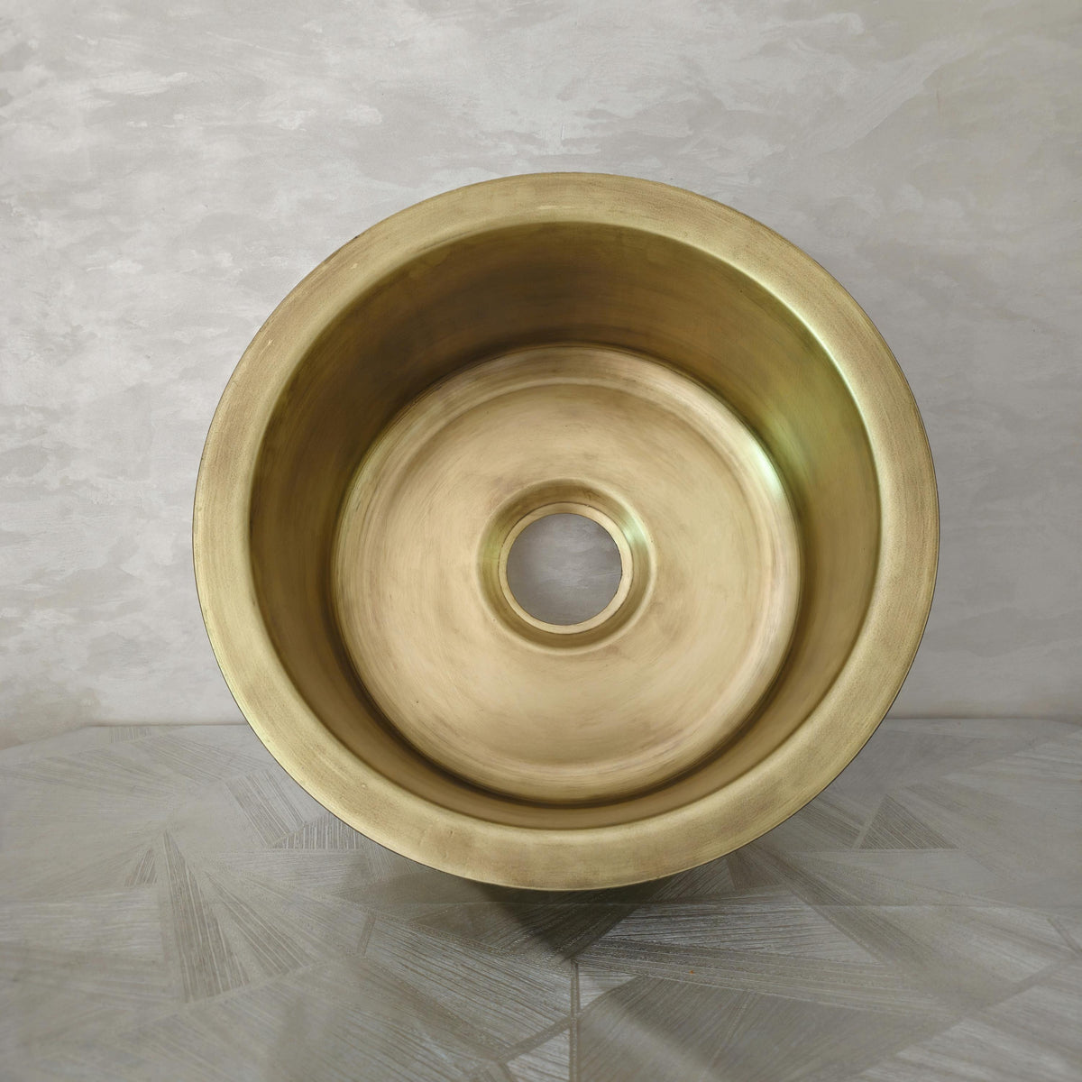 Handcrafted Round Brass Sink