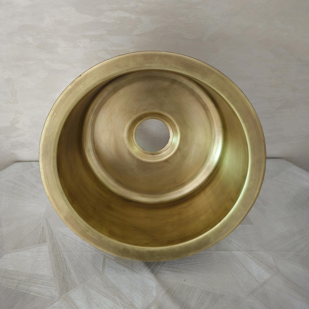 Handcrafted Round Brass Sink