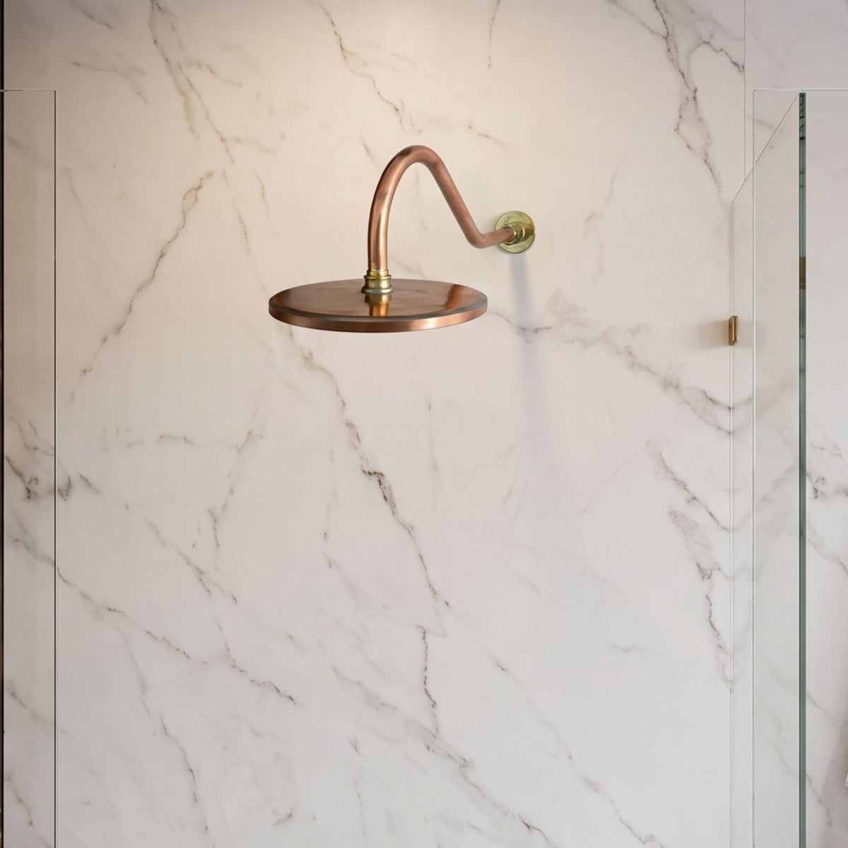 Unlacquered Solid Copper Shower Head