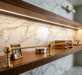 Unlacquered Solid Brass Gallery Rail for Shelves, Kitchen Cabinet Top Rail