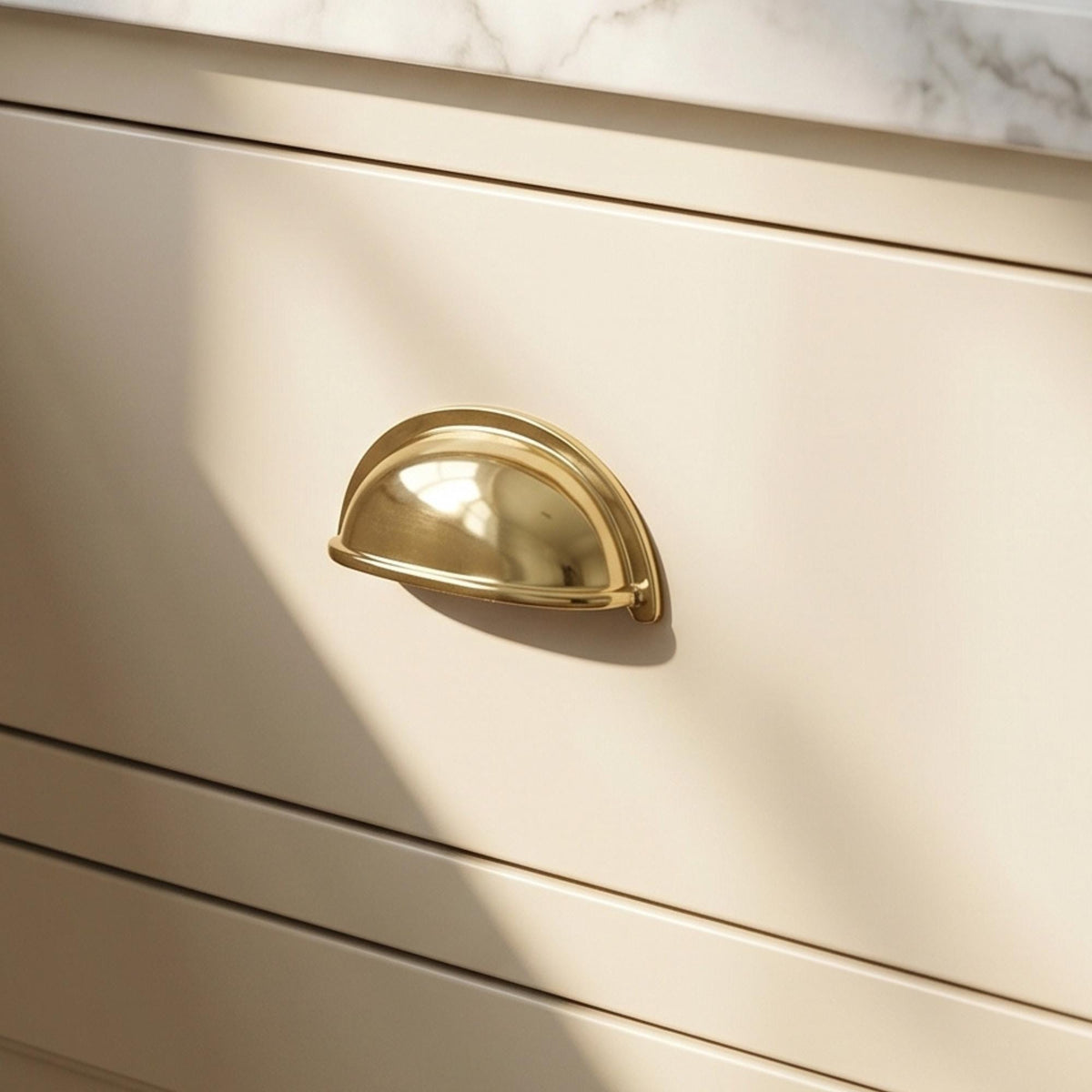 Unlacquered Brass Cup Pull Handles