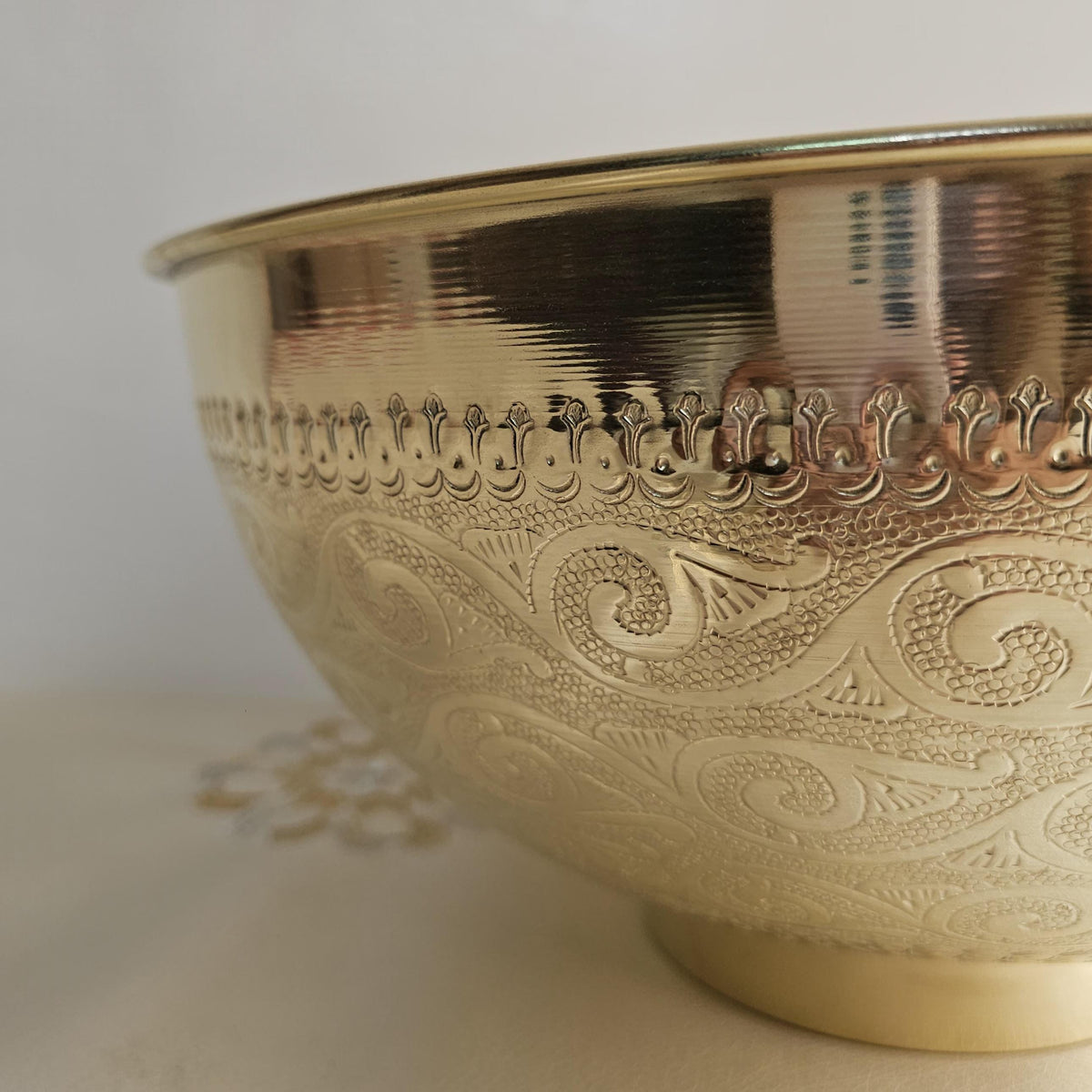 Engraved Brass Vessel Sink