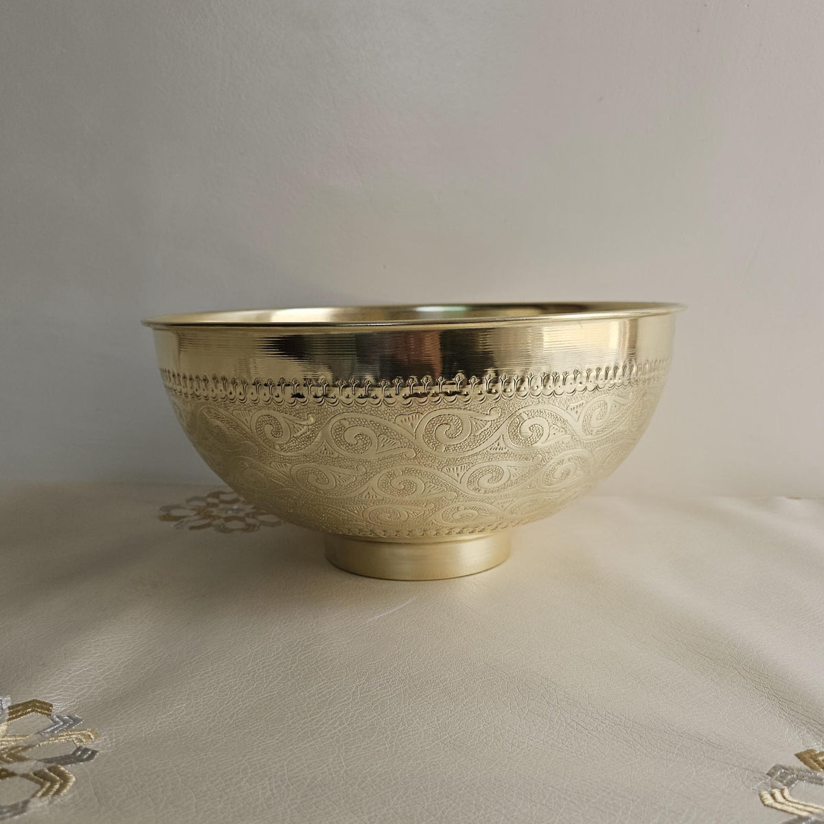 Engraved Brass Vessel Sink