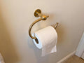 Solid Brass Toilet Paper Holder, Hammered Brass Toilet Roll Holder, Vintage Bathroom Accessory