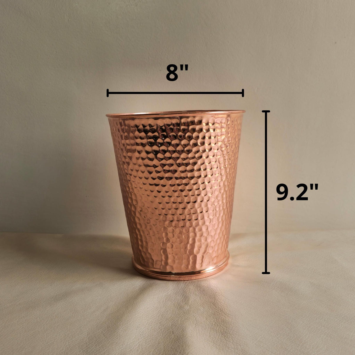 Hammered Copper Wastebasket