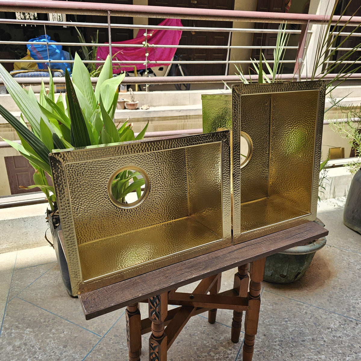 Unlacquered Brass Kitchen Sink