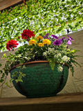 Hammered Copper Planter, Green Patina Plant Pot for Indoor Outdoor Flowers, Rustic Vintage Garden Planter, Decorative Pa