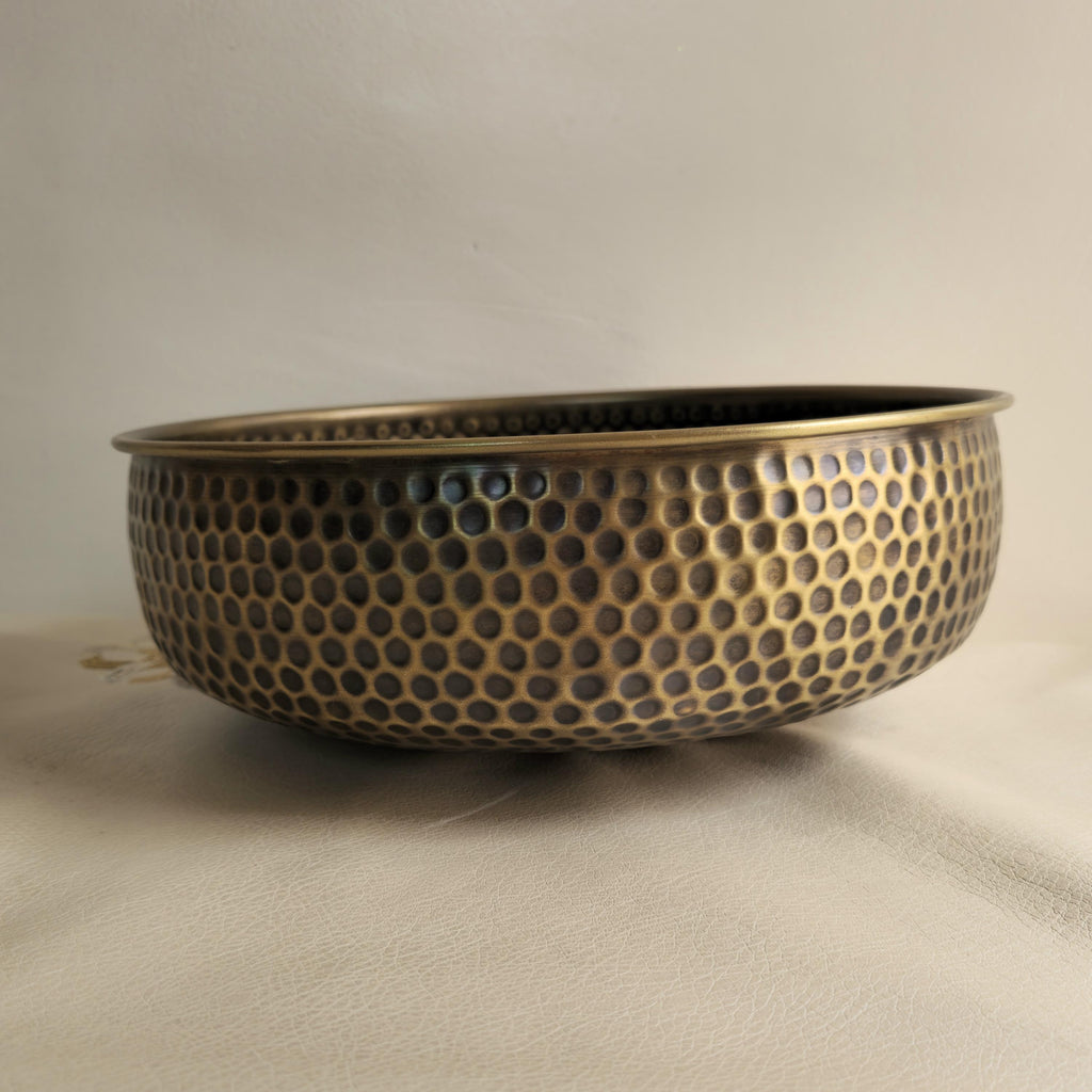 Hand Hammered Antique Brass Vessel Sink