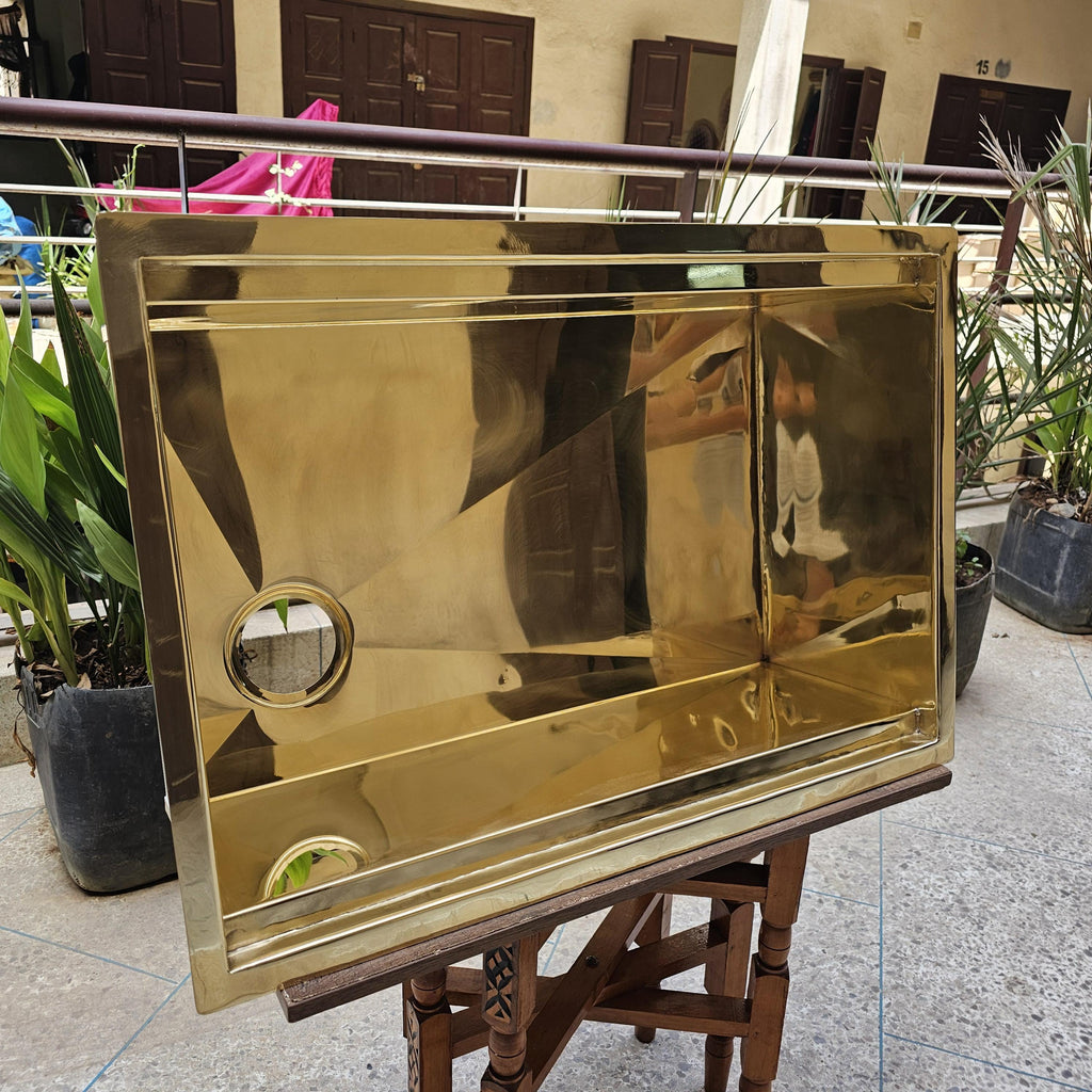 Smooth Unlacquered Brass Sink
