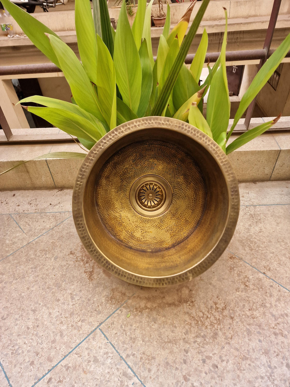 Handmade Aged Brass Bar Sink