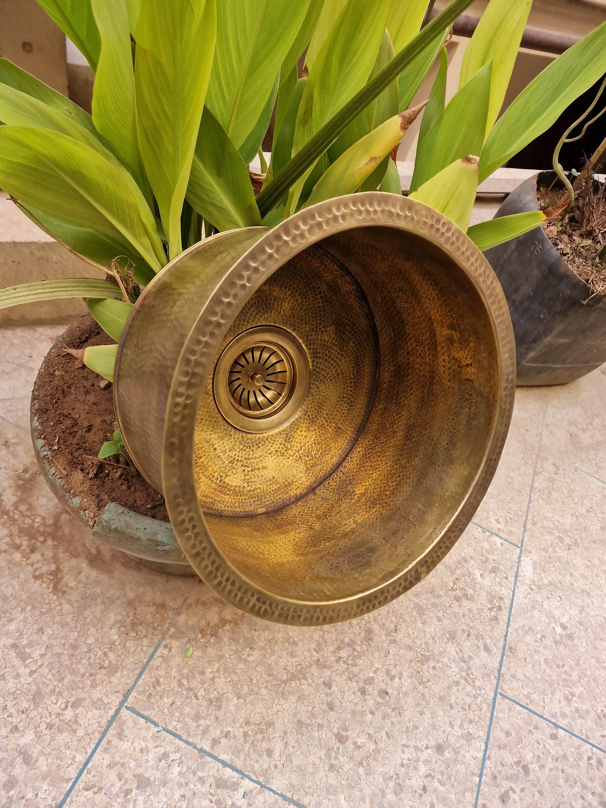 Handmade Aged Brass Bar Sink