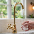 Unlacquered Brass Cold Water Faucet with Cross Handle