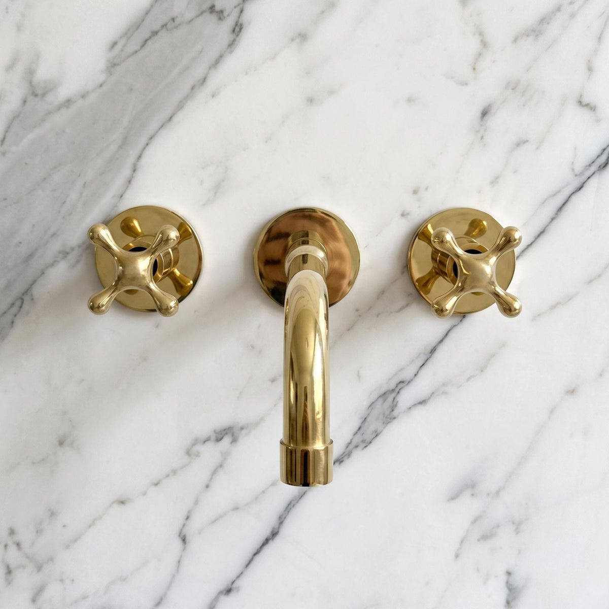 Unlacquered Brass Wall-Mount Faucet