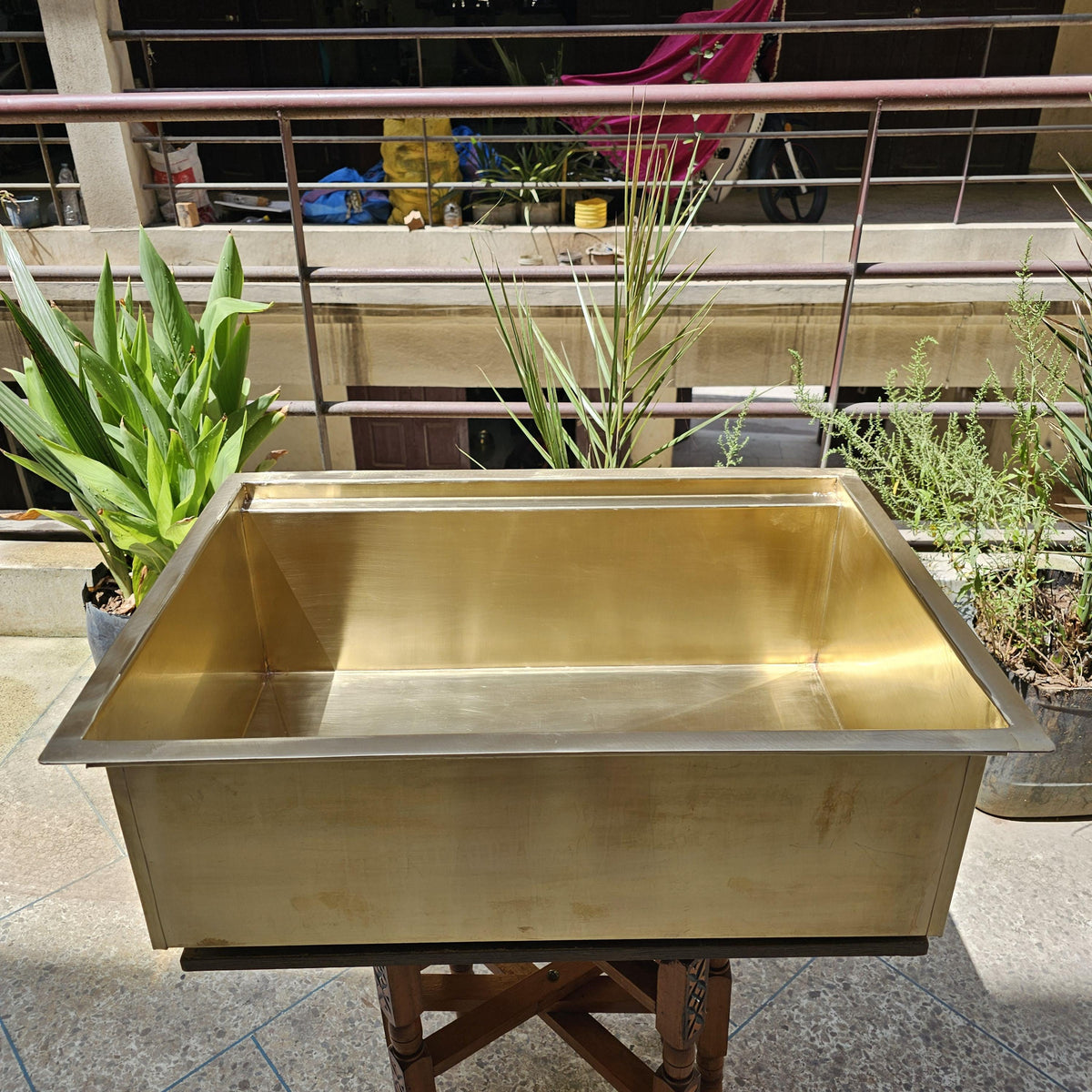 Unlacquered Brass Kitchen Sink