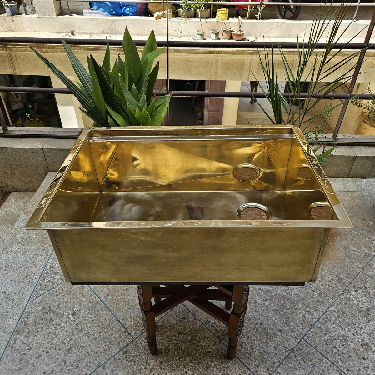 Solid Unlacquered Brass Undermount Sink