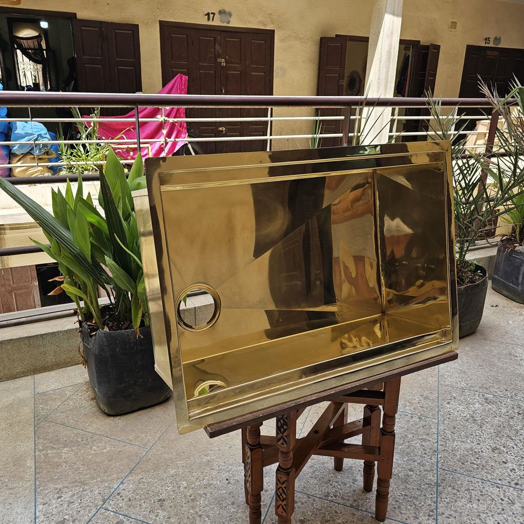 Smooth Unlacquered Brass Sink