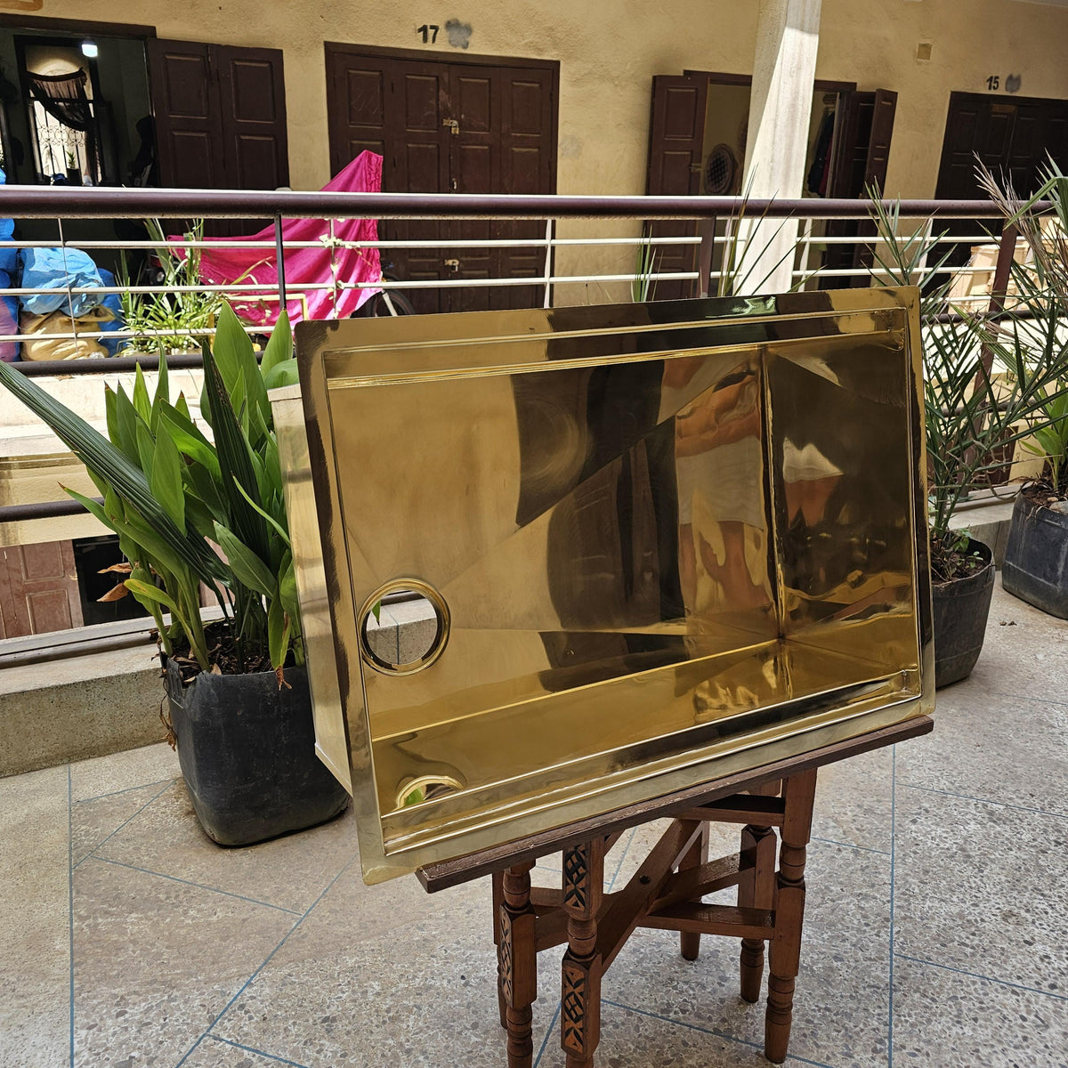 Smooth Unlacquered Brass Sink