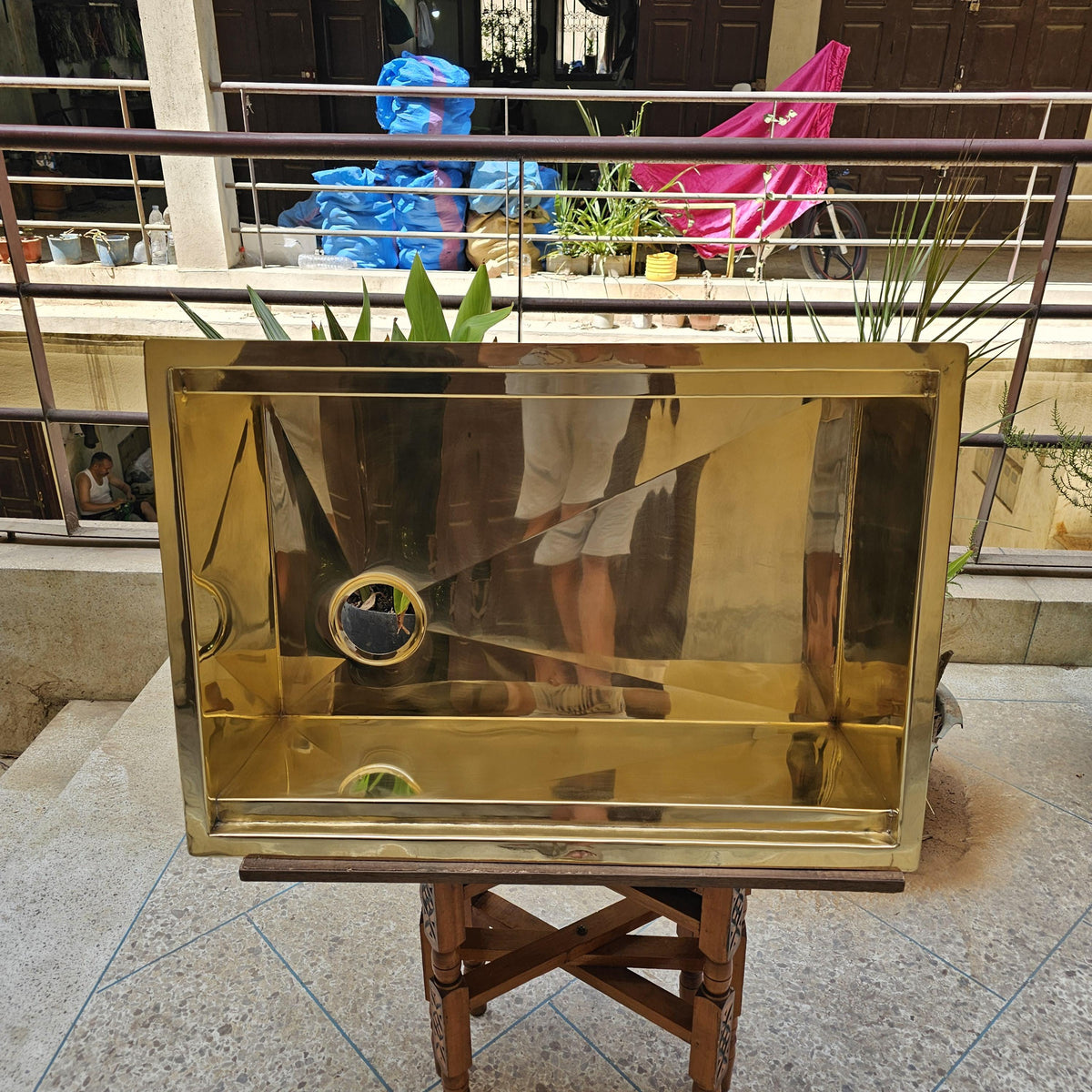 Smooth Unlacquered Brass Sink