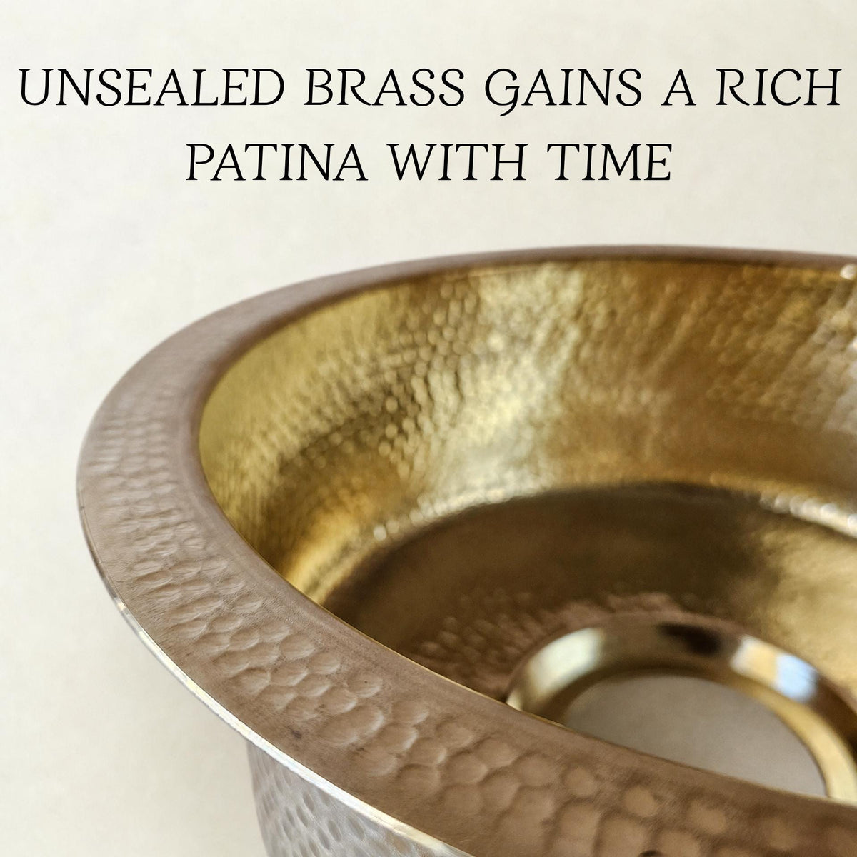 Handmade Hammered Brass Vessel Sink