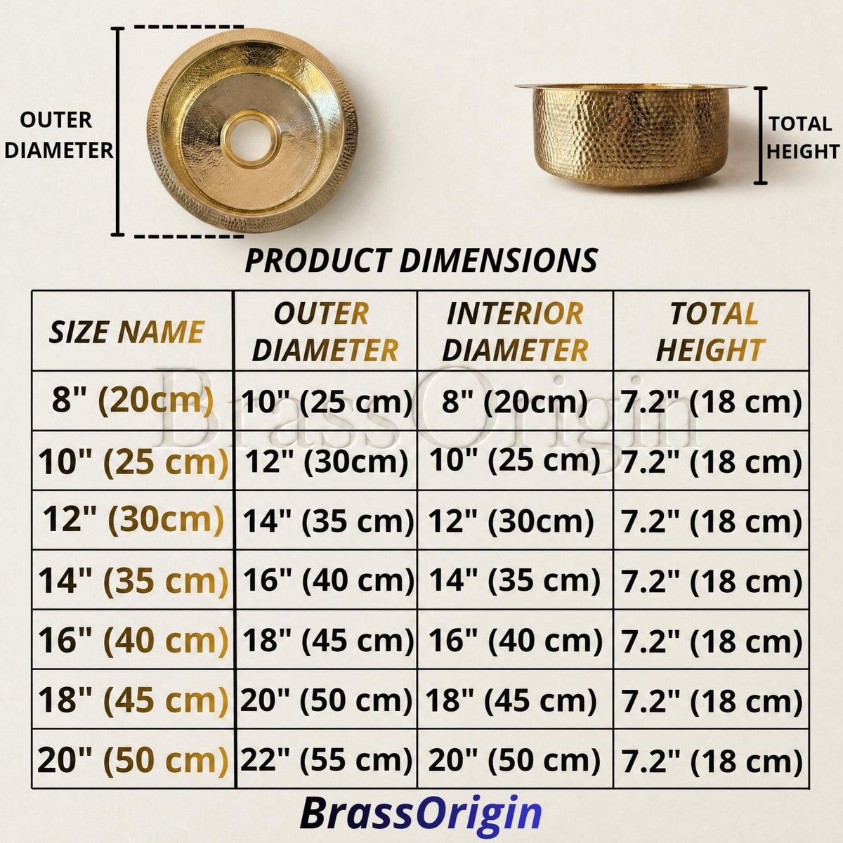 Handmade Hammered Brass Vessel Sink