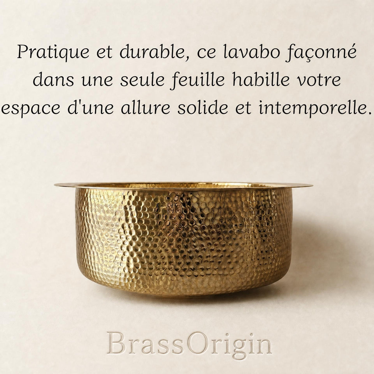 Handmade Hammered Brass Vessel Sink