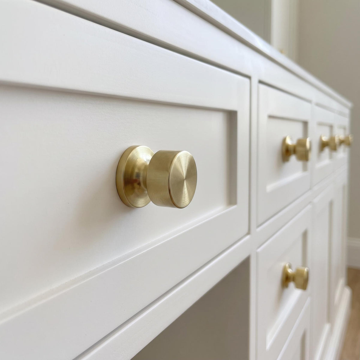 Unlacquered Brass Knobs - Solid Brass Cabinet Hardware