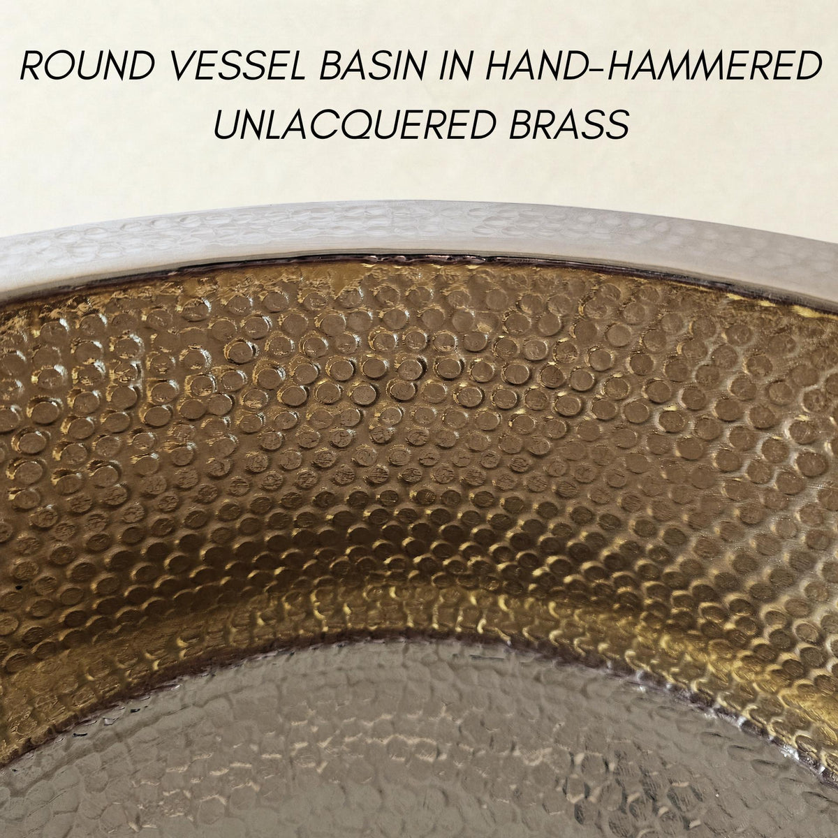 Handmade Hammered Brass Vessel Sink