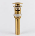 Unlacquered Brass Pop-Up Sink Drain With Overflow